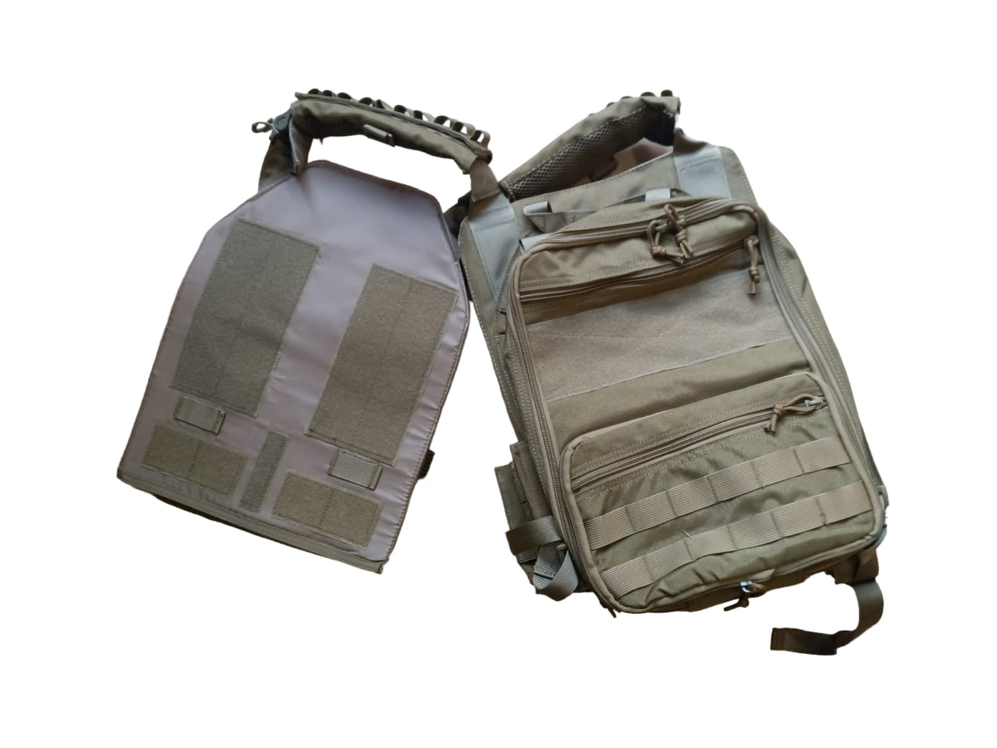 High Plate carrier with attachments fits 11 x 14 and 10 x 12 armor plates 4 colors available