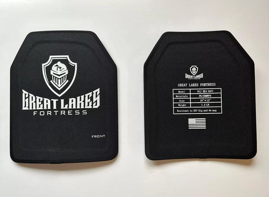 NIJ Level 3a UHMWPE Hard Armor Plates 10"x 12" Bulletproof Set of 2, 1 lb Only