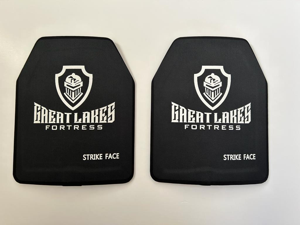 Level 3+ STEEL armor plates resists green tip , set (2 plates ) 10x12 ...